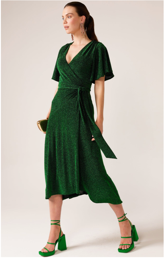 Stargaze Dress in Emerald Sz 18