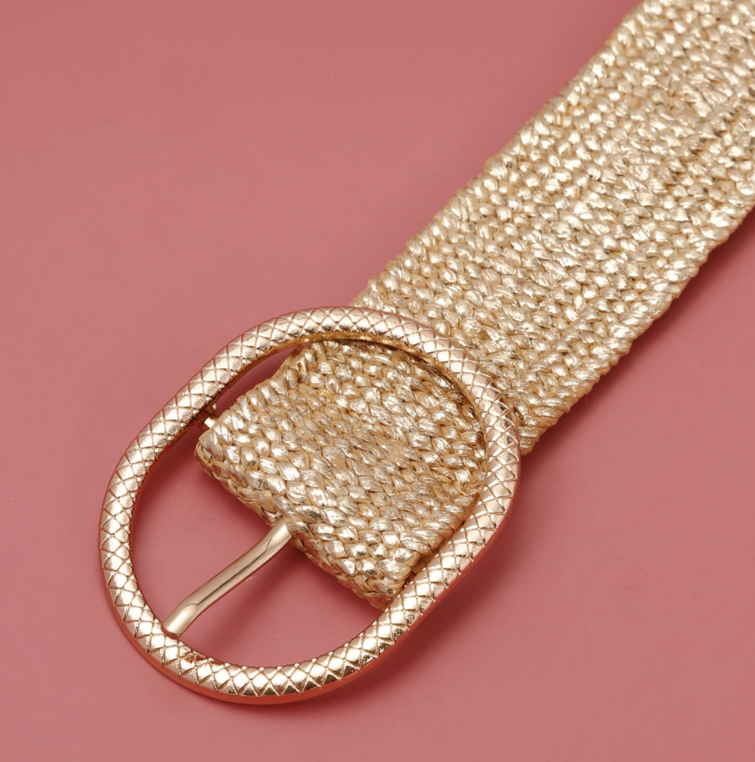 Gold Stretch Weave Belt