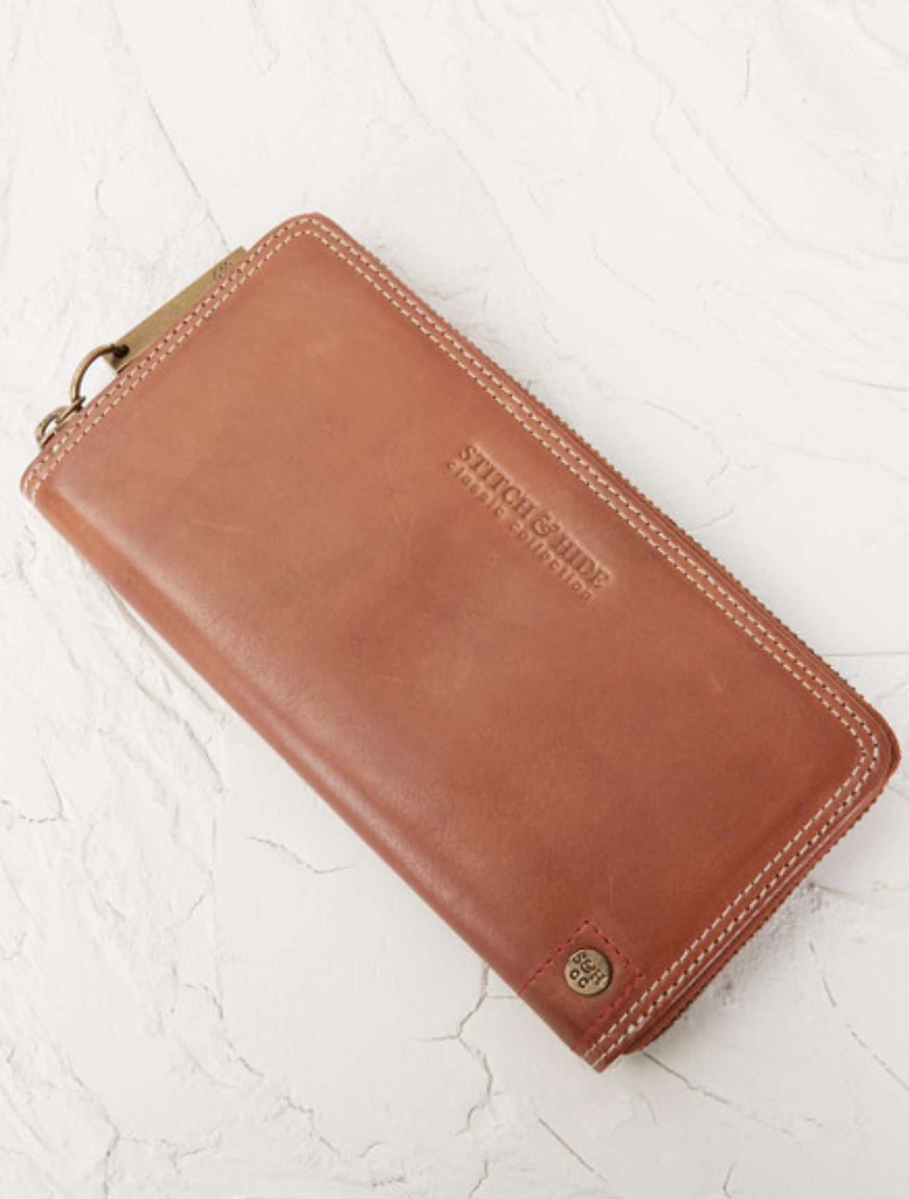 Stitch + Hide Christina Wallet- Almond