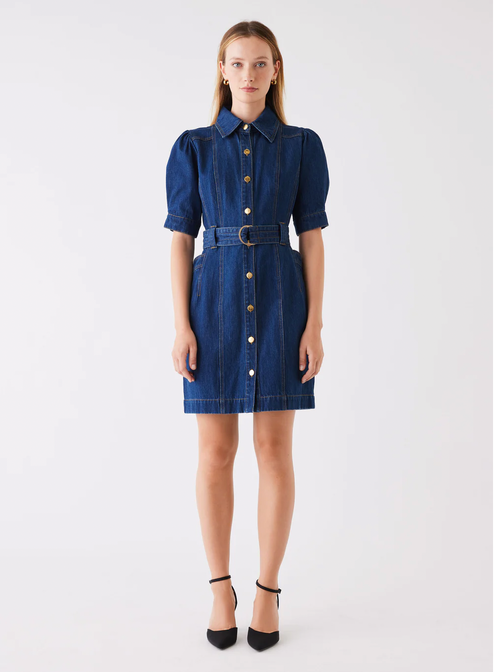 PODIUM DENIM DRESS - INDIGO SZ S