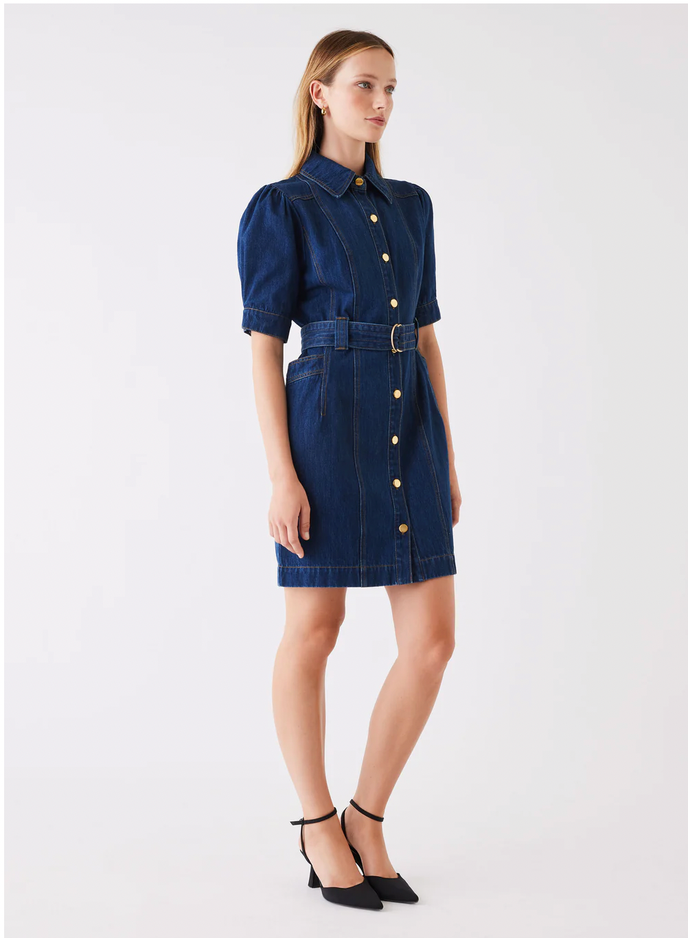 PODIUM DENIM DRESS - INDIGO SZ S