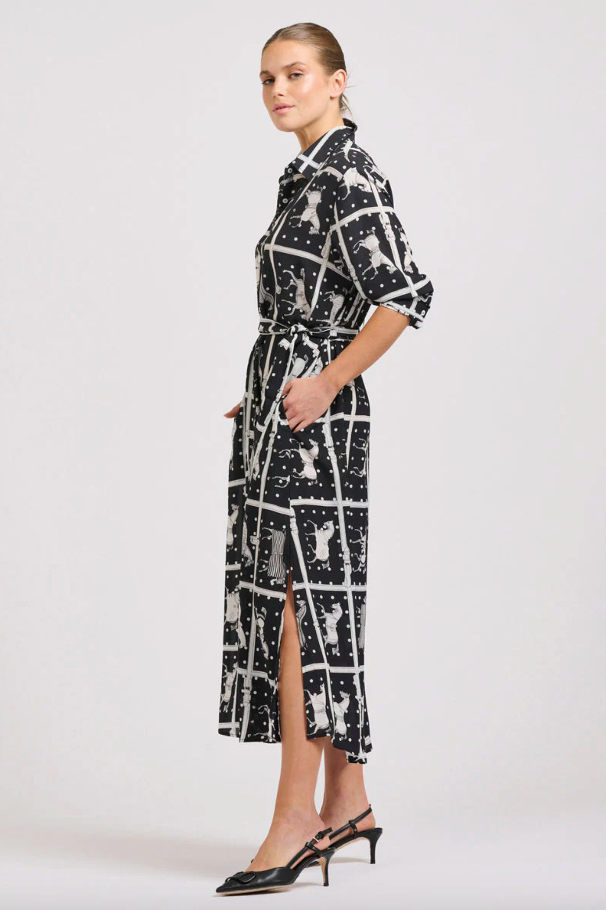 Luna Long Shirtdress- Horse