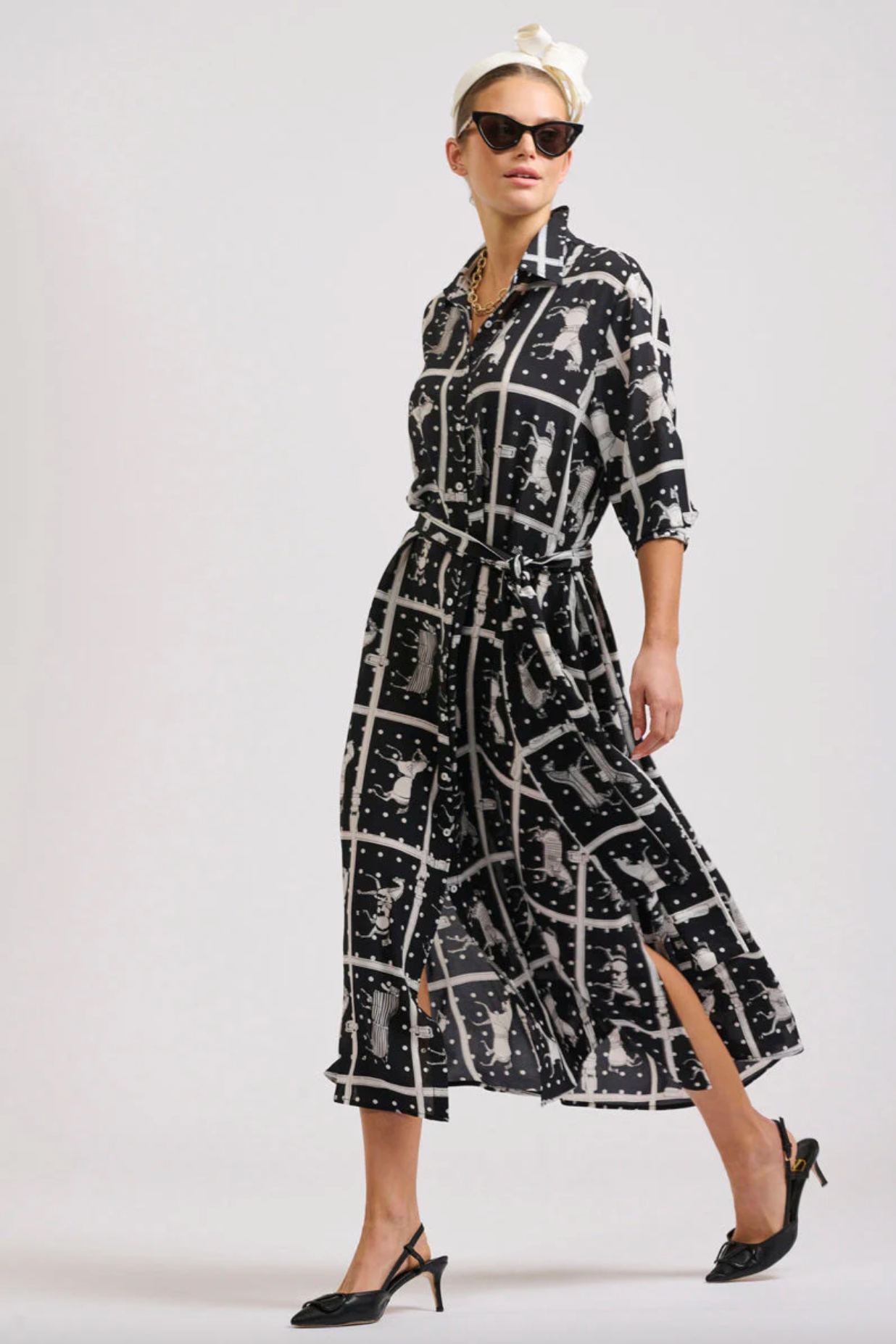 Luna Long Shirtdress- Horse