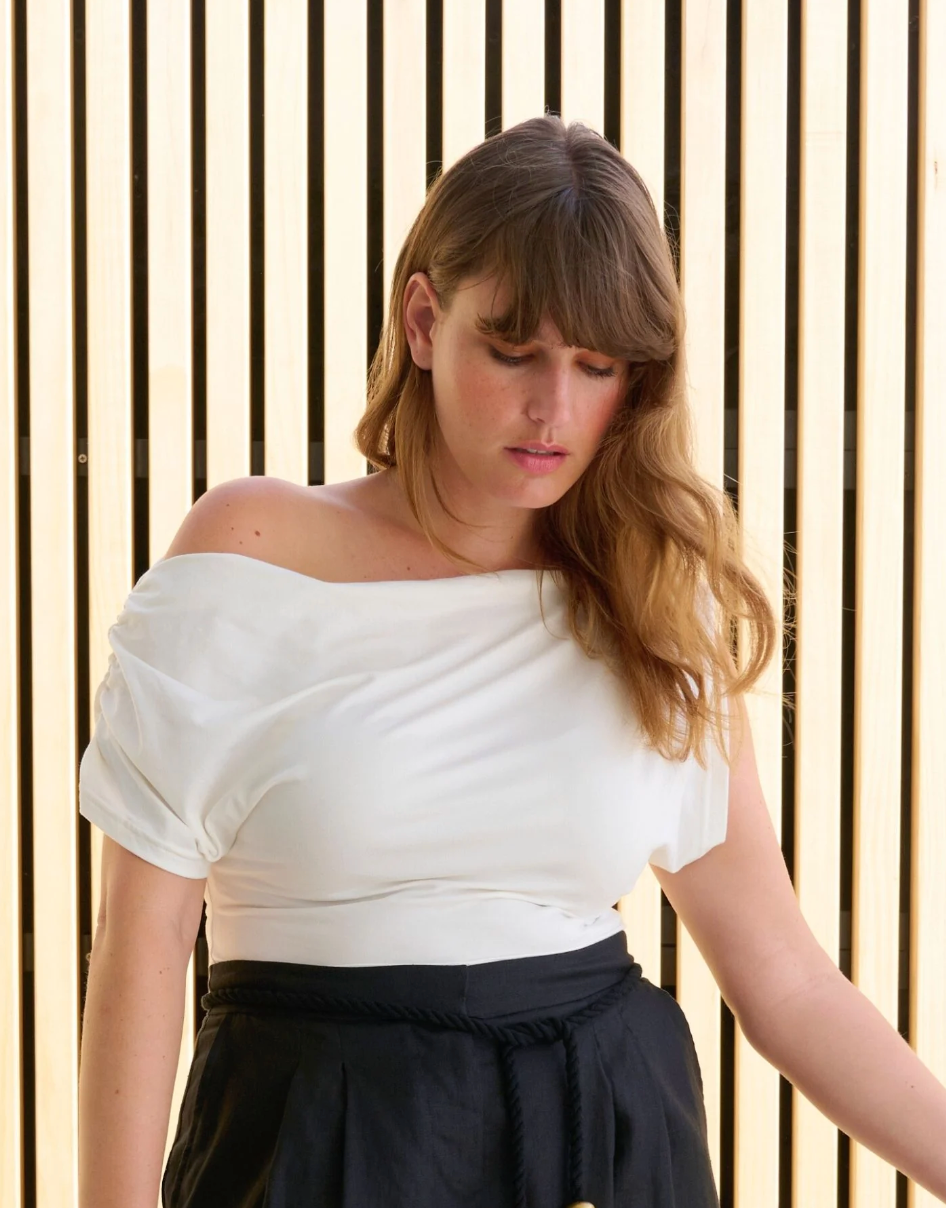 PLEAT TOP  IVORY