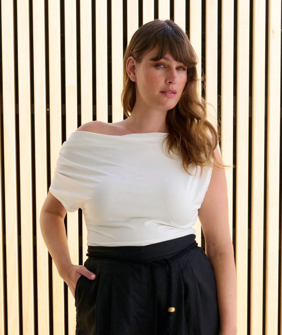 PLEAT TOP  IVORY